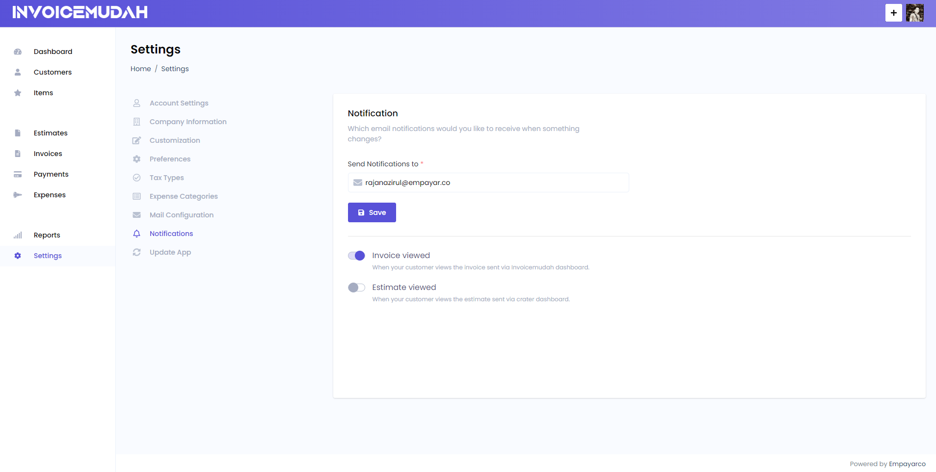 Estimate Create Page